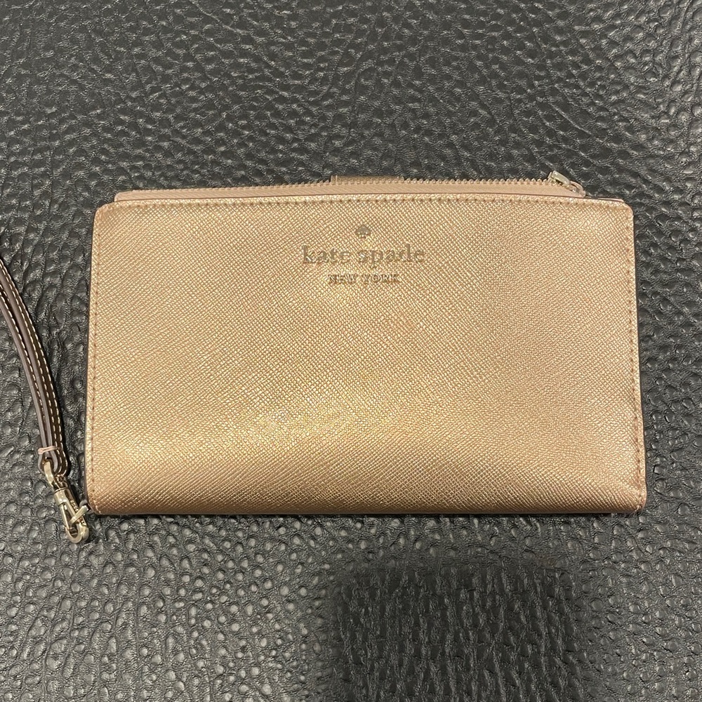 Kate Spade Metallic Gold Wristlet